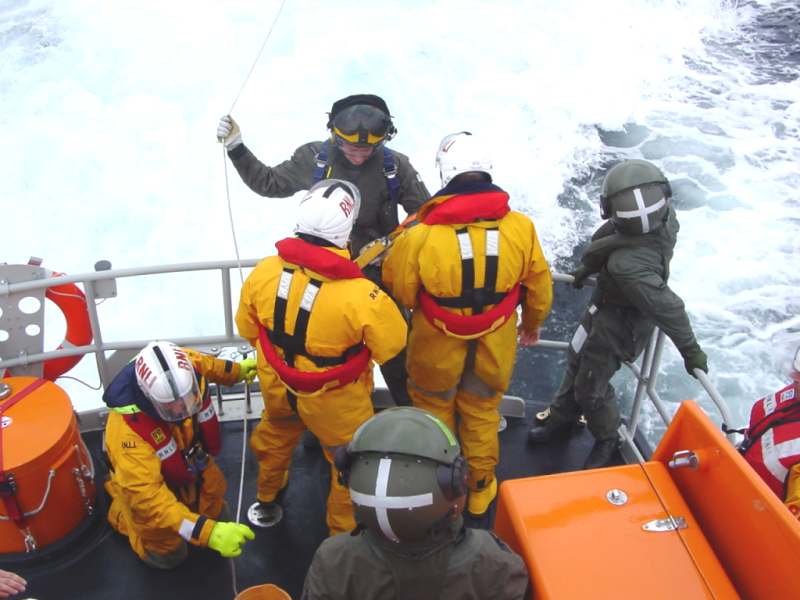 Photo: Lifeboats & Helicopter Exercise