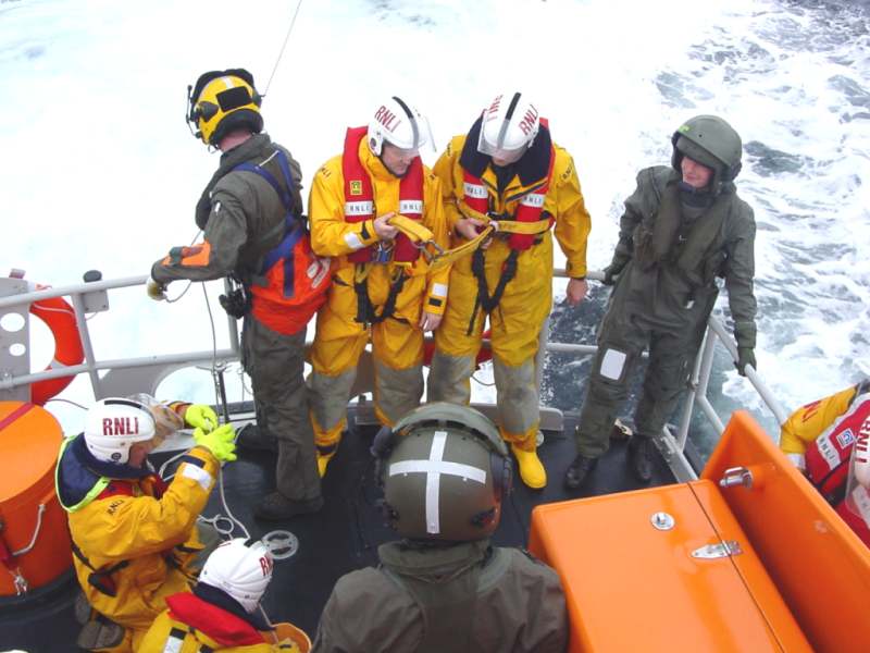 Photo: Lifeboats & Helicopter Exercise