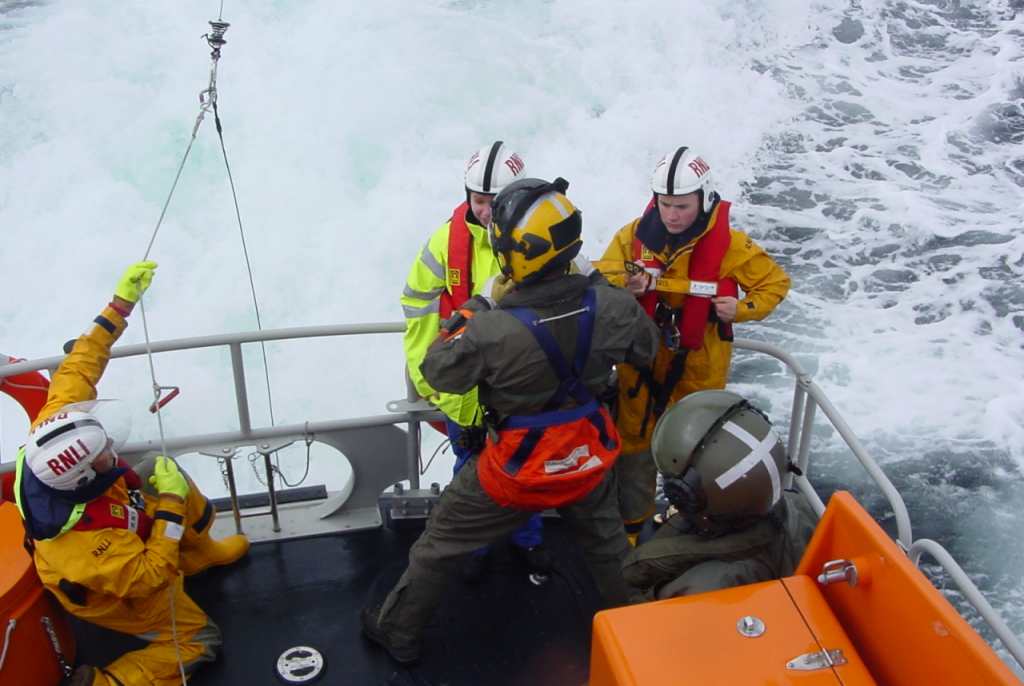 Photo: Lifeboats & Helicopter Exercise