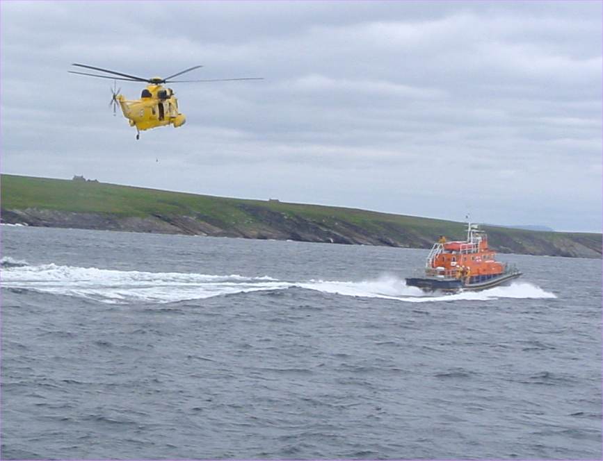 Photo: Lifeboats & Helicopter Exercise