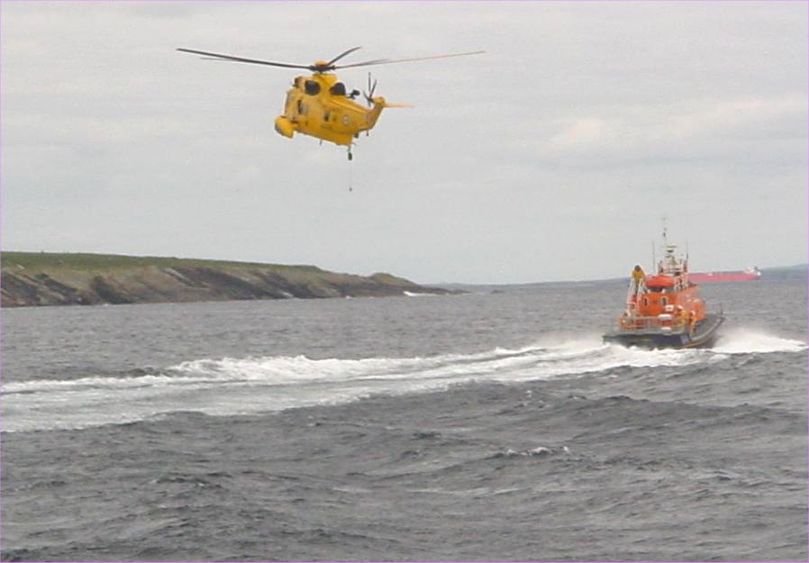 Photo: Lifeboats & Helicopter Exercise