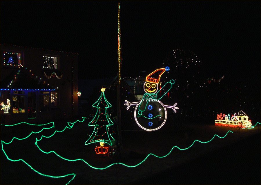 Photo: Christmas Lights At A House In Brora