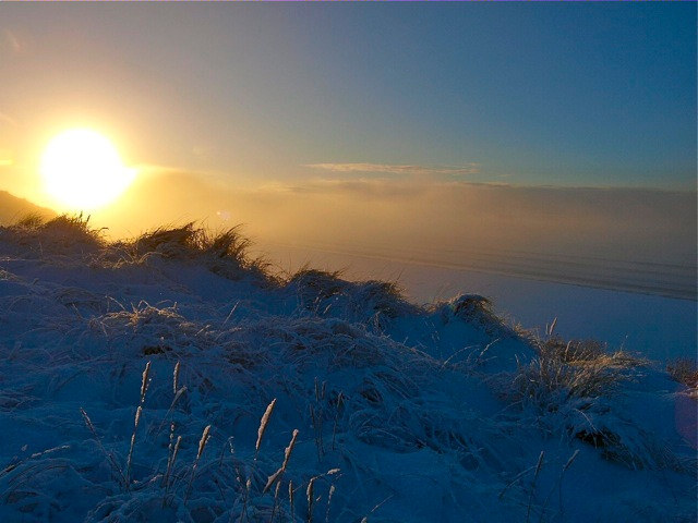 Photo: Sunset Over Snow At Dunnet