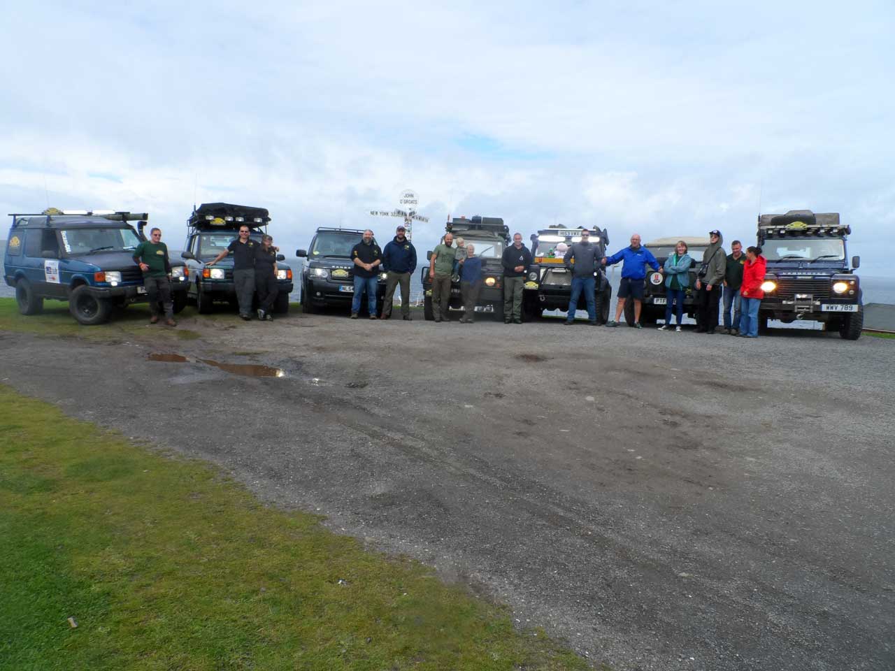 Photo: Landrover Charity Convoy At John O'Groats