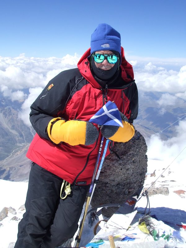 Photo: John Cuthbert on the summit of Elbrus