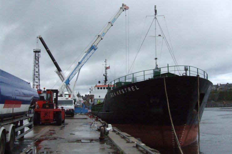 Photo: Tesco Store Unloading At Wick Harbour 1 September