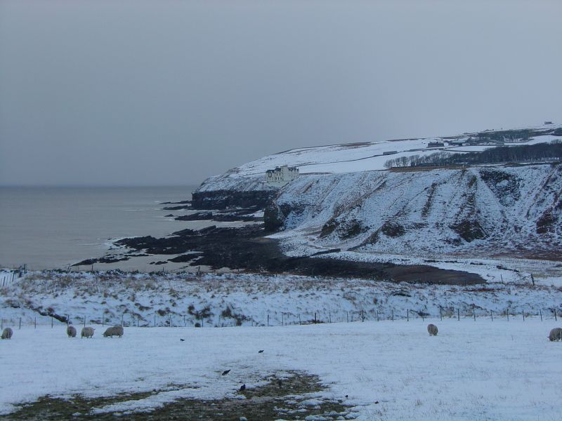 Photo: Winter Scene In Caithness - Dunbeath Castle 1 March 2006