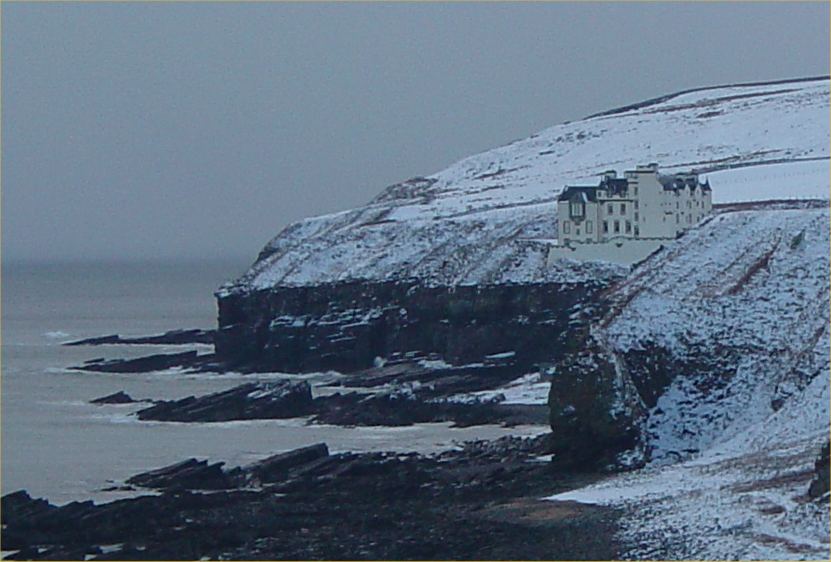 Photo: Winter Scene In Caithness - Dunbeath Castle 1 March 2006