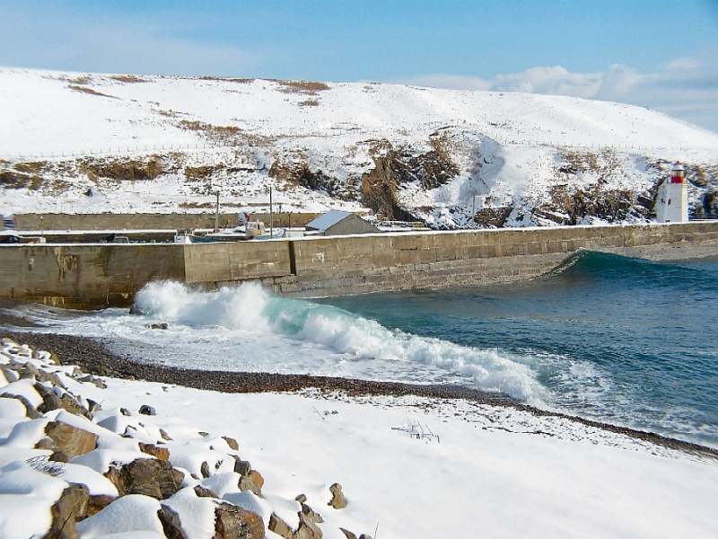 Photo: Winter Scene In Caithness - Lybster Harbour 3 March 2006