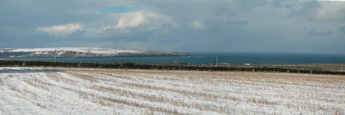 Photo: Winter Scene In Caithness - Thurso Bay From Dixonfield 3 March 2006