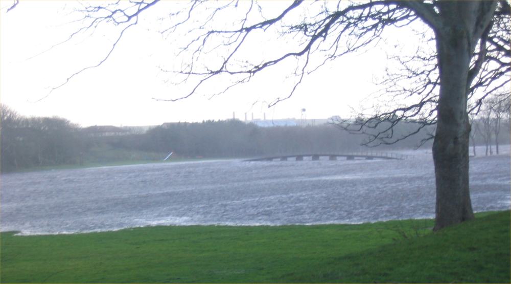 Photo: Coghill Bridge On wick River Surrounded By Rising Water