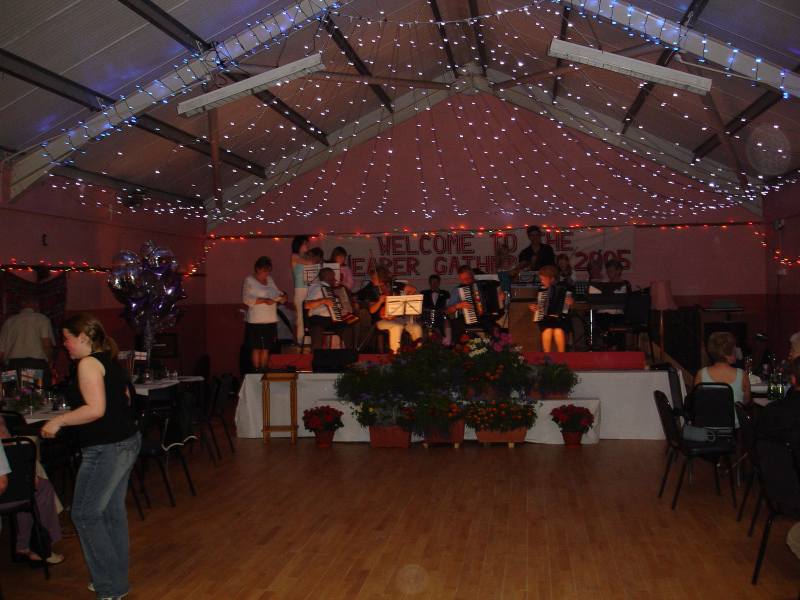 Photo: Shearer family on stage at the ceilidh