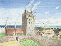 Andrew Spratt's Painted Reconstruction of Ackergill Tower